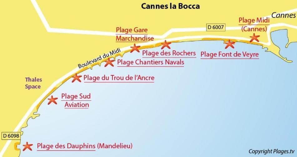 #Cannes Boccacabana Beach, Seafront, In Resid Pierre&Vacances 3 Stars Bagian luar foto